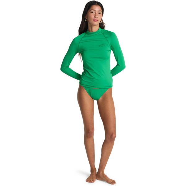 2026 Billabong Femmes Débardeur En Lycra à Manches Longues Tropical Surf EBJWR03014 - Summer Green